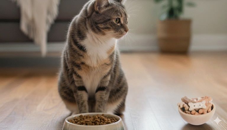 Gato só come petisco e ignora ração balanceada no pote