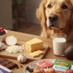 Cão olhando para um pedaço de chocolate (1)